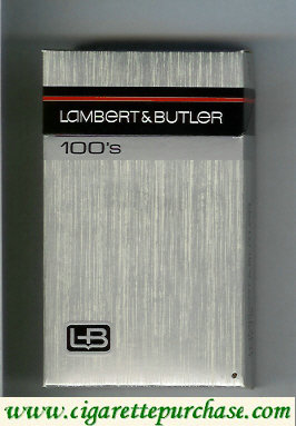 L&B Lambert and Butler 100s cigarettes hard box